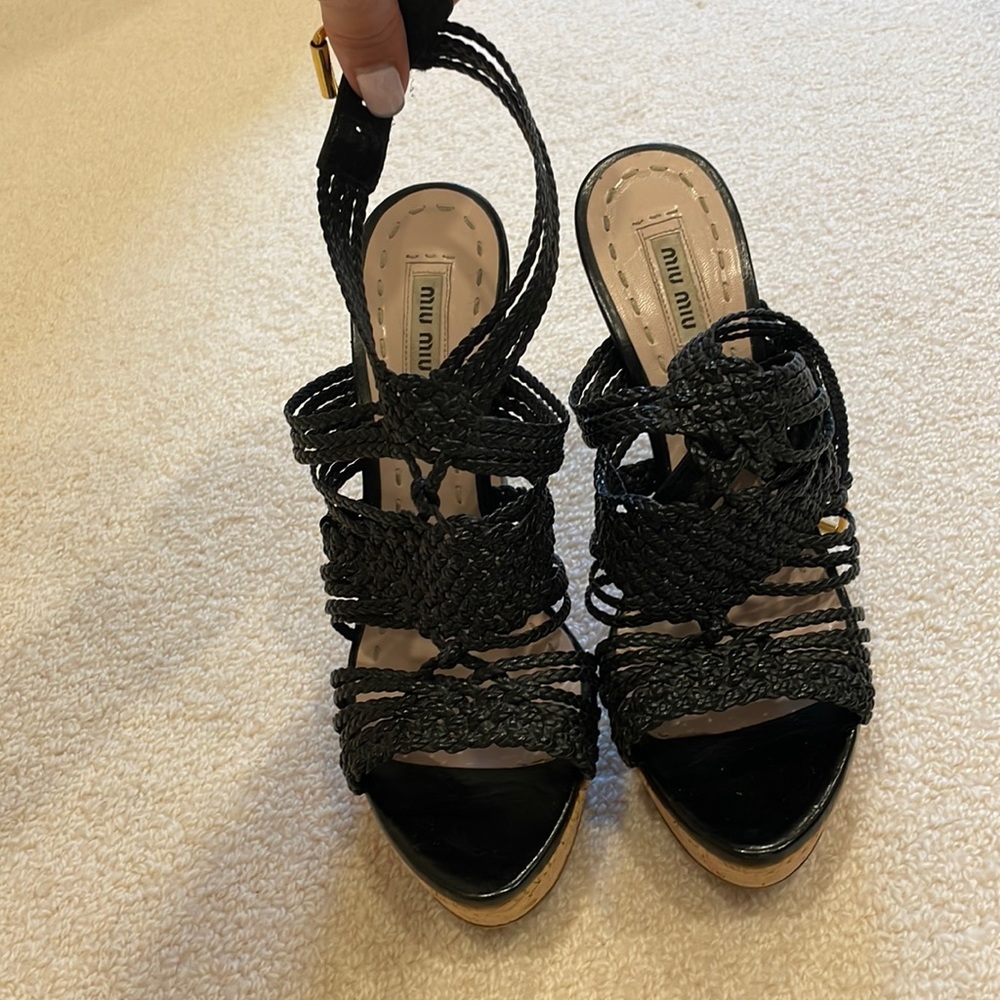 Mid Miu platform summer heel
